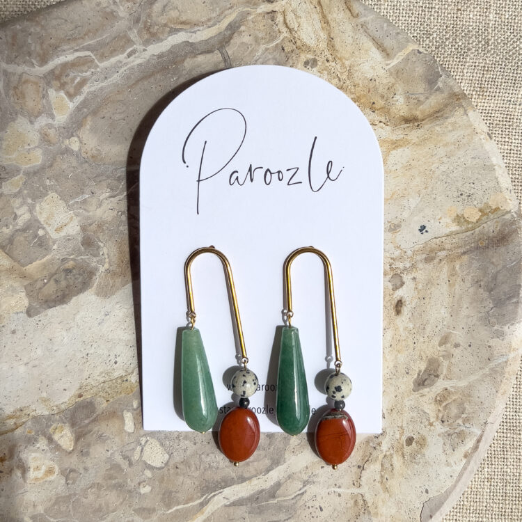 Jasper and Jade Double Dangle